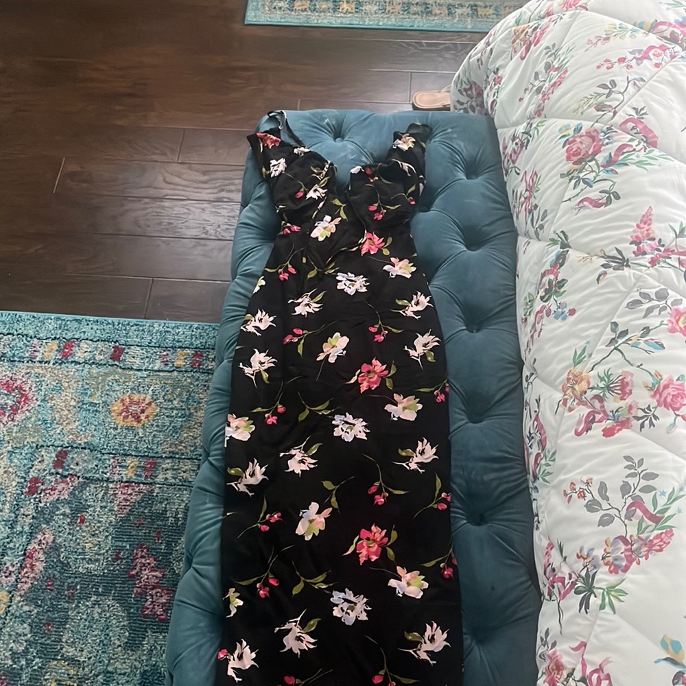 Black floral dress